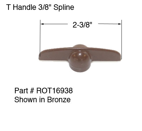 3/8" Spline Crank T Handle