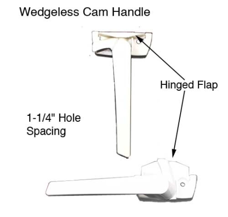 Two Hole Wedgeless Cam Handle 1-1/4"