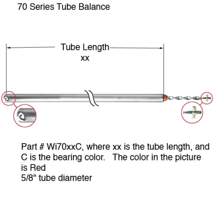 Tube Balances 70 Series 5/8" Diameter Tube
