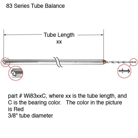 Tube Balances 83 Series - 3/8" Diameter Tube